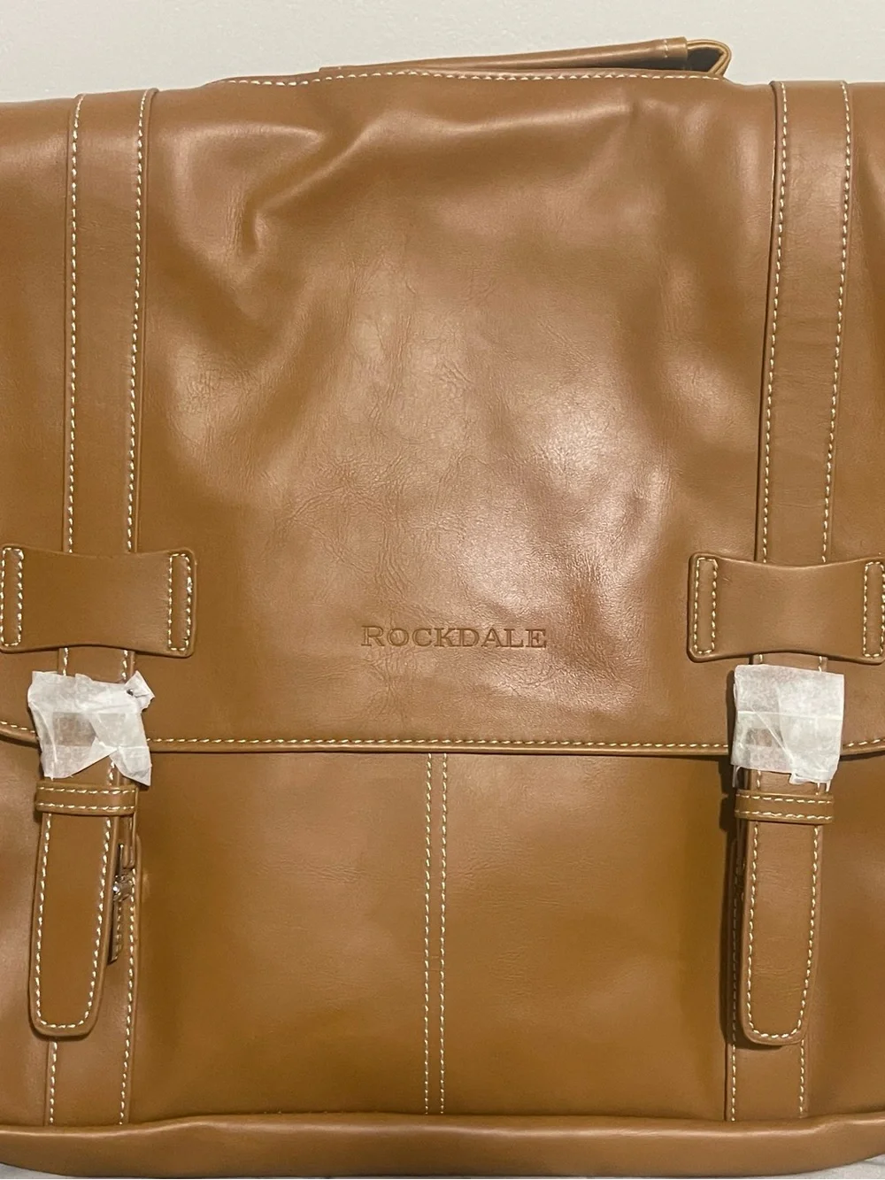 Kenneth Cole Reaction Brown Leather Briefcase Messenger